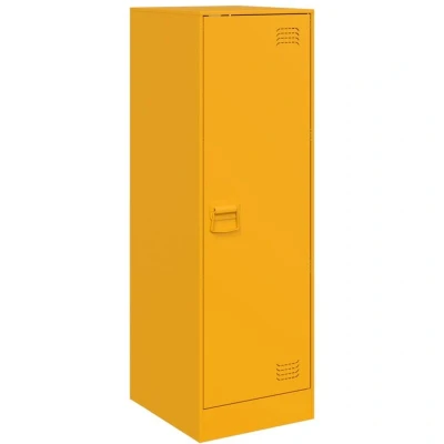 Image of vidaXL Mustard Yellow Steel Sideboard Modern Living Room Highboard Storage Cupboard with Shelves/Compartment 34.5 x 39 107 cm