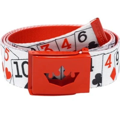 Image of Meister Player Golf Webbing Belt Adjustable &amp; Reversible Stacked Deck