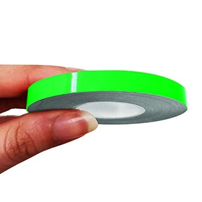 Image of 4R Quattroerre.it 10491 Trim Stripes Adhesive Strips for Cars, Neon Green, 7 mm x 10 mt