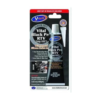 Image of V Tech VT 157P Vital Black Professional RTV Silicone Instant Gasket Maker 100gm