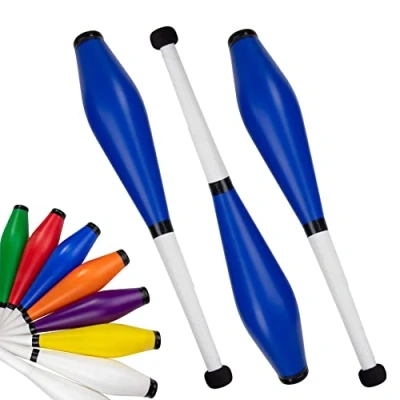 Image of Juggle Dream Trainer Street Juggling Club Set of 3 Great Clubs for Beginners and Advanced Jugglers (Blue)