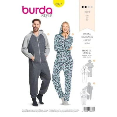 Image of Burda Patterns 6397 Ladies 32 50 (XS XL) and Men 34