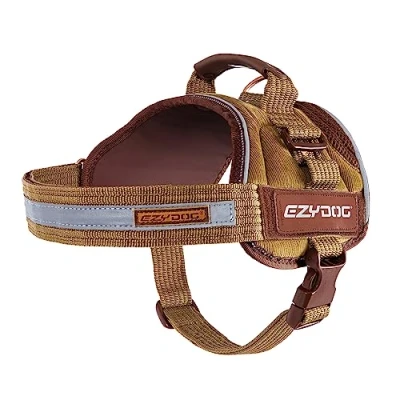 Image of EZYDOG Convert Dog Harness Magnetic Handle, Anti Pull Harness, for Small, Medium and Large Dogs, LED Light Mount, Reflective Strips, Contoured &amp; Breathable Fabric (M, Corduroy)