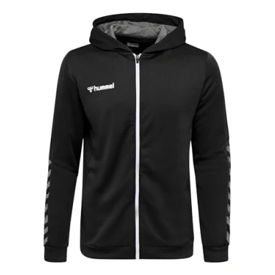 Image of hummel Boys Hmlauthentic Kids Poly Zip Hoodie Black/White
