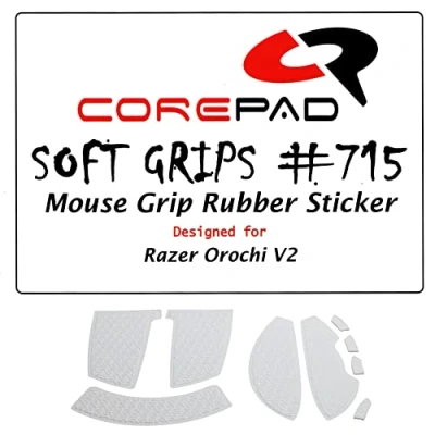 Image of Corepad Soft Grips Self Adhesive Pre Cut Non Slip Stickers for PC Gaming Mice (White, Razer Orochi V2)