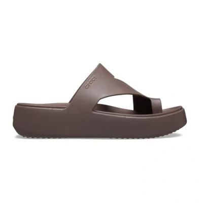 Image of Crocs Women&#039;s Getaway Platform Toe Loop Sandal, Truffle, 7 UK