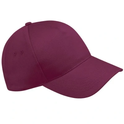Image of Beechfield 100% Cotton Cap Unisex, bordeaux, One Size
