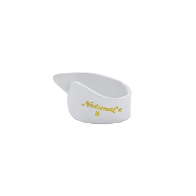Image of D&#039;Addario National Celluloid Thumb Picks, Medium White 4 Pack