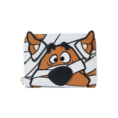 Image of Loungefly Scooby Doo Mummy Cosplay Zip Around Wallet, White, One Size