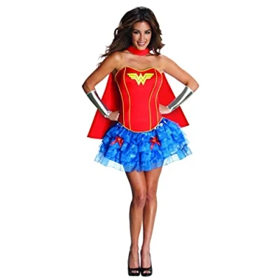 Image of Rubie&#039;s Official Ladies Wonder Woman Corset and Tutu Adult Costume X Small