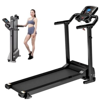 Image of Electric Motorised Folding Treadmill Heavy Duty 1.5 HP Indoor Walking, Running, Jogging Exercise Gym Machine for Home Use Best Cardio Fitness and Office Workout