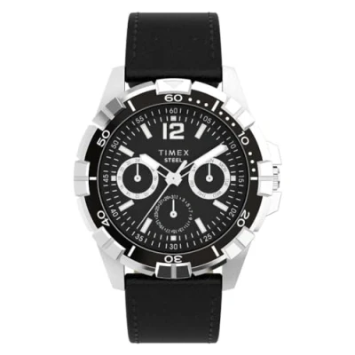 Image of Timex Classic Premium Men&#039;s 44.5mm Leather Strap Watch TW2V79100