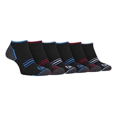 Image of Storm Bloc 6 Pairs Mens Breathable Cushioned Sole Running Low Cut Trainer Socks with Arch Support (6 11 uk, SBMS040BLK)