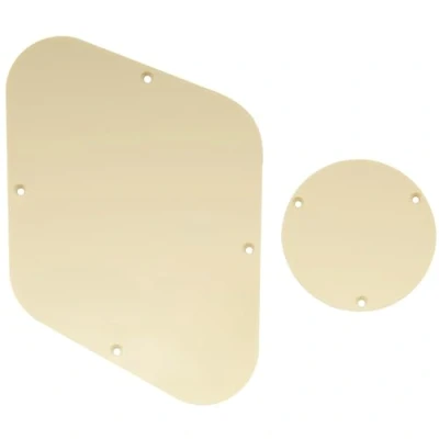 Image of Musiclily LP Control Back Plate and Rear Toggle Switch Cover Set for USA Les Paul Electric Guitar, 1Ply Cream