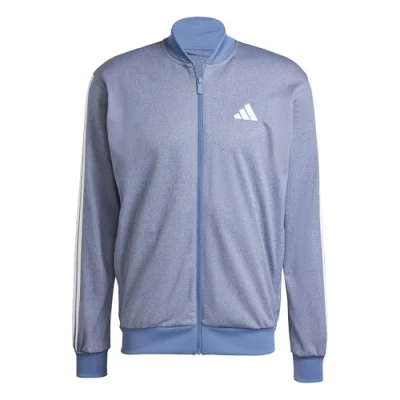 Image of adidas Men&#039;s TRICOT REGULAR FIT TRACK TOP MELANGE, DARK BLUE XXL