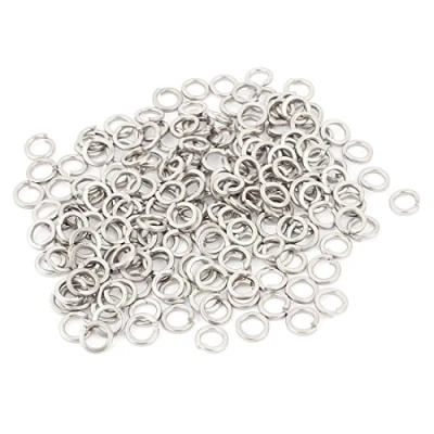 Image of Sourcingmap Screw Bolt Stainless Steel M4 Split Lock Spring Washers Gasket 200pcs