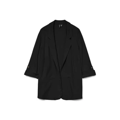 Image of Vero Moda Curve Vmcjesmilo 3/4 Blazer, Women&#039;s, Size: 24, Black