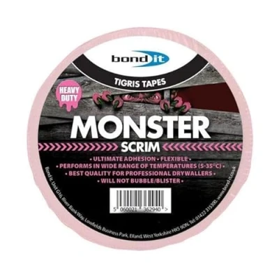 Image of ARA CHOICE Bond It MONSTER SCRIM Tape TIGRIS Tapes Drywall Mesh Plaster Board (2 x 90M)