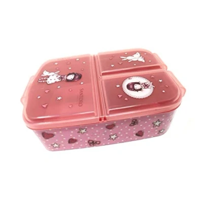 Image of Theonoi Children&#039;s Lunch Box, Sandwich Box for Children with Compartments, Division Kindergarten, Made of Plastic, BPA Free, Gorjuss