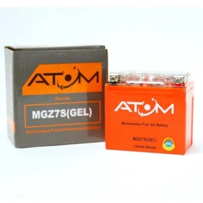 Image of YTZ7S Atom Gel Motorcycle Battery 12 V 6 Ah