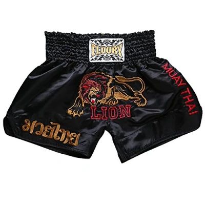 Image of FLUORY Muay Thai Fight Shorts, MMA Shorts Bekleidung Training Käfig Kampf Grappling Martial Arts Kickboxing Kleidung