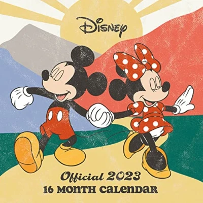 Image of Disney Mickey Mouse &amp; Minnie Calendar 2023 Month to a View Planner 30cm x Official Merchandise