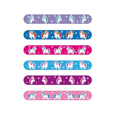 Image of HENBRANDT 1x Unicorn Snap Bracelet for Kids Party Bag Fillers Slap Band Girls Bracelets Wristbands