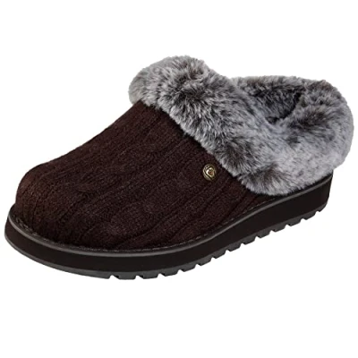 Image of Skechers Women&#039;s Keepsakes ICE Angel Slipper, Chocolate, 4.5 UK