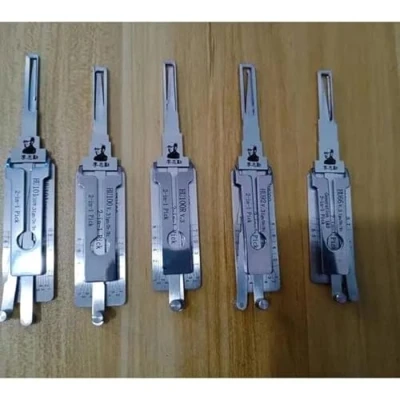 Image of 5 Piece HU66 v3 HU92 HU100 HU101 HU100R LiShi 2 in 1 Auto Lock Pick, Pick and Decoder for Car, Car Key Reader, Professional Locksmith Tools