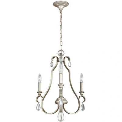 Image of Dewitt Chandelier 3 Light Silver Finish, E14