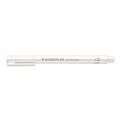 Image of STAEDTLER 8323 0 Design Journey Metallic Pen, 1 2mm Line Width White (Pack of 10)