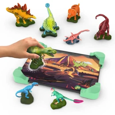 Image of PlayShifu Interactive Dinosaur Toys Tacto Dino (Dinosaur Figures Kit + App) Story Based for Kids 3 5 STEM 6 Year Old Birthday Gifts (Tablet not Included)