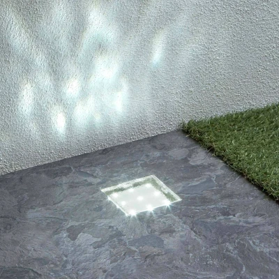 Image of Searchlight LED deck light Walkover, IP68 8x8cm