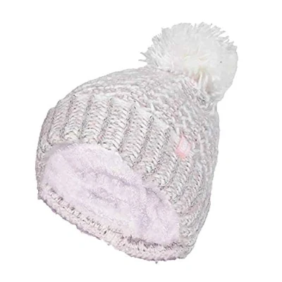 Image of HEAT HOLDERS Ladies Nordic Knit Fleece Lined Cuffed Thermal Winter Bobble Hat with Pom (One Size, Coral (Lund))