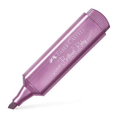 Image of Faber Castell Textliner 46 Metallic Brilliant Ruby Highlighter Pen Box of 10