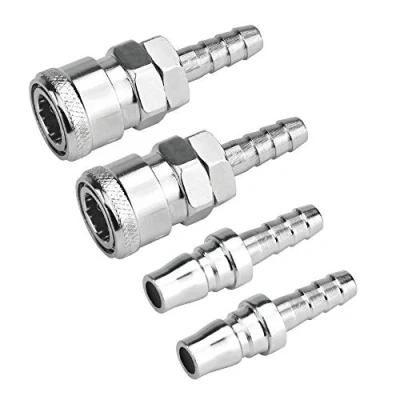 Image of KLYNGTSK 4 PCS Quick Release Gas Hose Copper Nozzle Zinc Alloy Coupling Connector 8mm for Motorhomes and Caravans BBQ/Patio Heater Assemblies (SH+PH)