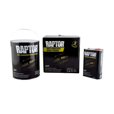 Image of UPol Raptor Anti Corrosive Epoxy Primer Grey 5 litre Kit plus hardener 2K High Performance