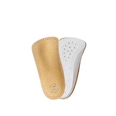 Image of Orthotic 3/4 Leather Insoles Toe Free with Longitudinal and Metatarsal Arch Support, Kaps Carmen (42 EUR / 8 UK Men)