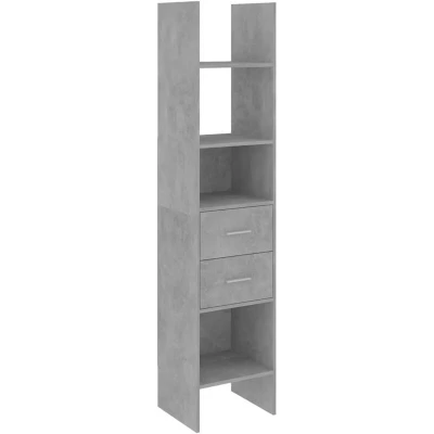 Image of vidaXL Book Cabinet Concrete Grey 40x35x180 cm Engineered Wood