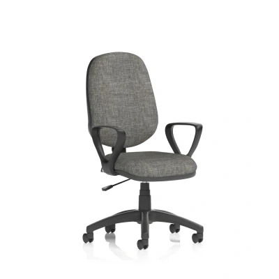 Image of Eclipse I Lever Task Operator Chair Charcoal With Loop Arms
