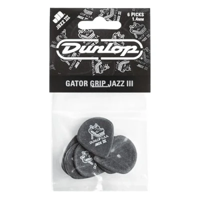 Image of Jim Dunlop 571P140 Picks Gator Grip Jazz III 1.40mm Player Pack 6