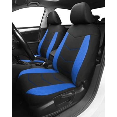 Image of TOYOUN Car Seat Covers Blue Front for Van Sedan SUV Universal Fit Breathable Pair