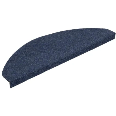 Image of vidaXL Stair Mats Self adhesive 15 pcs 65x22.5x3.5 cm Blue