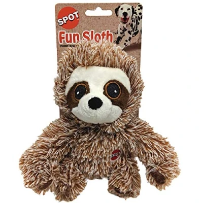 Image of Spot Fun Sloth Plush Dog Toy Assorted Colors 7&quot;