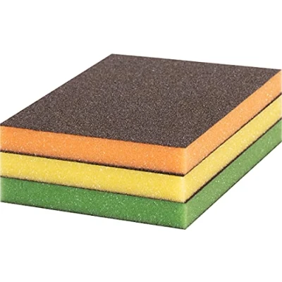 Image of Bosch 3x EXPERT S473 Standard Pads (for Paint on wood, Softwood, Ø 98 x 120 13 mm, Medium/Fine/Superfine, Professional Accessory Hand Sanding)