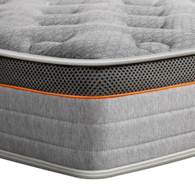 Image of Good Nite Single Mattress 10Inch Deep 7 Zone Foam Pocket Sprung 3FT Hybrid Medium Firm Comfort Bed Edge Support, Grey, 90x190x25cm