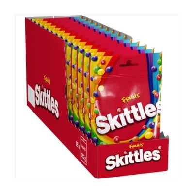 Image of Skittles Chewy Sweets Fruit Flavour Pouch Bag 136g (Pack of 15) 124843