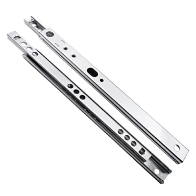 Image of 1 Pair of Drawer Runners, Partial Extension with Wheels, Rail System (17 mm x 342 mm)