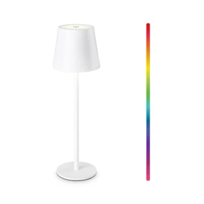 Image of Faithorse Cordless Table Lamp, 5200mAh Battery Operated Lamps IP54 Waterproof Desk Lamp with RGB Color Changing Rechargeable Night Light Touch Control Bedside for Bedroom(White)