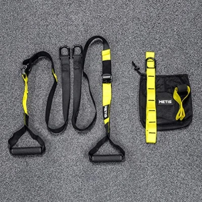 Image of METIS Suspension Trainer Resistance Training Straps Strength Equipment Home Gym Accessories Kit Bodyweight Exercise &amp; Workout